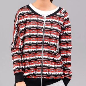 Adidas VINTAGE RUN DMC AOP Track Sweat shirt Jacket French Terry firebird size S